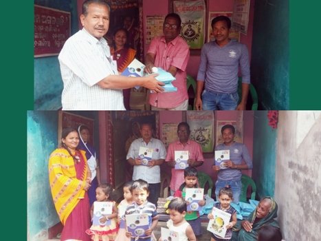 ମାଣିତରା ଅଙ୍ଗନାବାଡି କେନ୍ଦ୍ର ୧ ରେ ଛତୁଆ ଓ ବହି ବଣ୍ଟନ