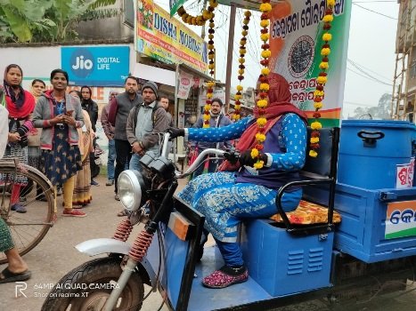 ପୋରସଂସ୍ଥା ପକ୍ଷରୁ ବ୍ୟାଟେରୀ ଚାଳିତ ସଫେଇଗାଡି ଉଦଘାଟିତ