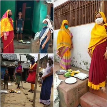 ଅଙ୍ଗନବାଡି କର୍ମୀଙ୍କ ଦ୍ଵାରା ପ୍ରାକ ବିଦ୍ୟାଳୟ ଶିଶୁଙ୍କୁ ଶୁଖିଲା ରନ୍ଧାଖାଦ୍ୟ ବଣ୍ଟନ