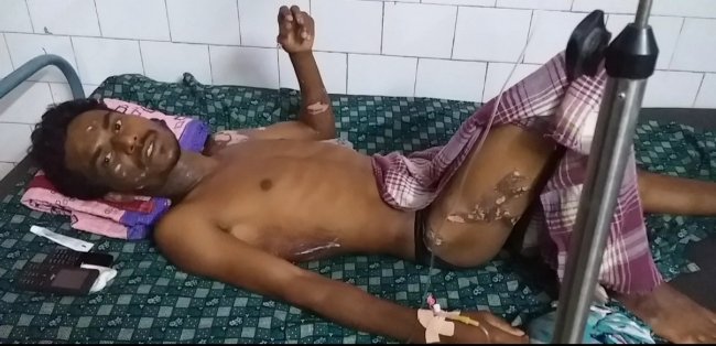 ବିଦ୍ଯୁତ୍ ସ୍ପର୍ଶରେ ଶ୍ରମିକ ଗୁରୁତର