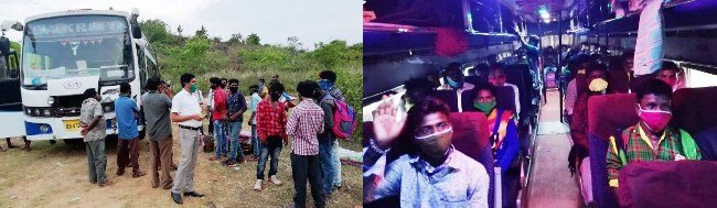 ଜିଲ୍ଲା ପ୍ରଶାସନର ପଦକ୍ଷେପ ବାହାର ରାଜ୍ୟରୁ ଗଜପତିରେ କାର୍ଯ୍ୟରତ ଶ୍ରମିକଙ୍କୁ ସେମାନଙ୍କ ରାଜ୍ୟକୁ ପଠାଗଲା