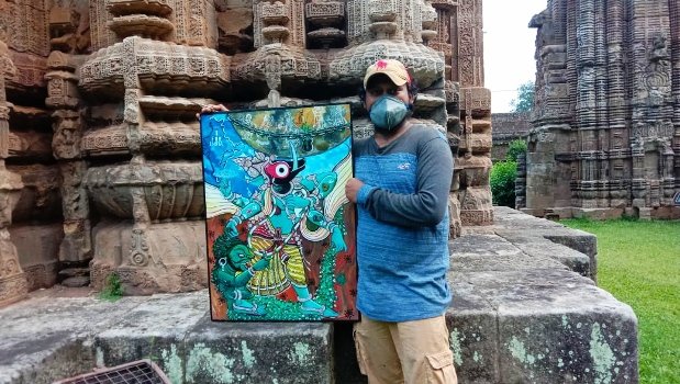 ପଟ୍ଟଚିତ୍ର ମାଧ୍ୟମରେ କରୋନା ସଚେତନତା ର ବାର୍ତା