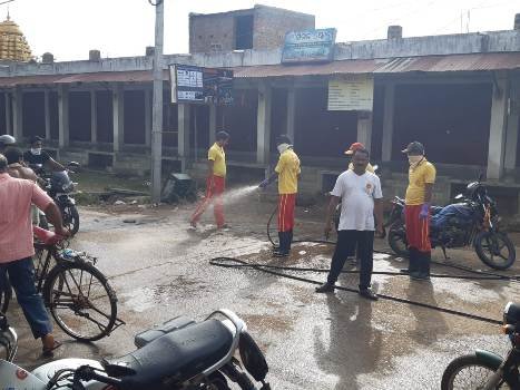 ବେଲଗୁଣ୍ଠା ସହରରେ ଦୁଇଦିନ ହେବ ବିଶୋଧକ ସିଞ୍ଚନ କରାଯାଇଛି