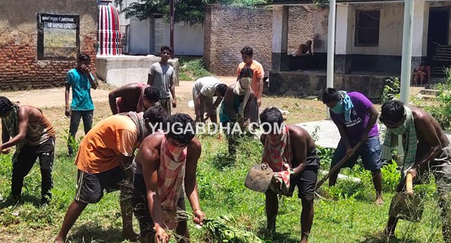 କରୋନାର ମୁକାବିଲା ପାଇଁ ଖଜୁରୀପଲ୍ଲୀ ଓ କଣଭାଗ ଗ୍ରାମ ପରିବେଶ ସଫେଇ
