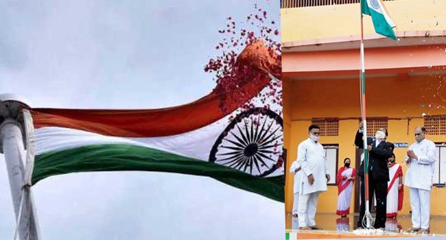ସରସ୍ୱତୀ ଶିଶୁ ବିଦ୍ୟା ମନ୍ଦିର ପରିସରରେ ୭୪ତମ ସ୍ୱାଧିନତା ଦିବସ ପାଳନ