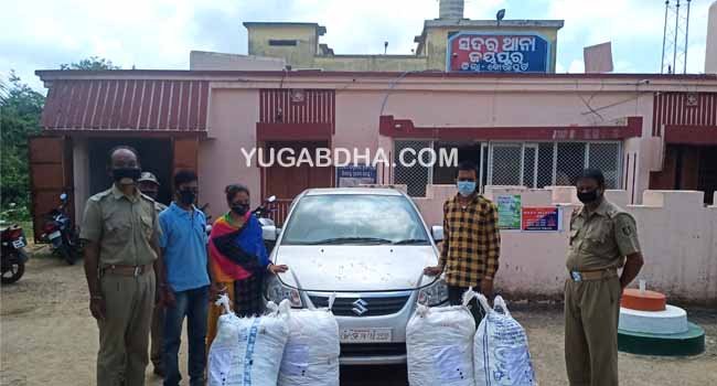 ୫ ଲକ୍ଷ୍ୟ ୫୦ ହଜାର ଟଙ୍କା ର ଗଞ୍ଜେଇ ଜବତ