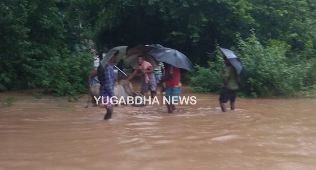 ବୈତରଣୀ ନଦୀରେ ପ୍ରଥମ ବନ୍ୟା, ୨୦ରୁ ଉର୍ଦ୍ଧ ଗ୍ରାମ ଜଳମଗ୍ନ