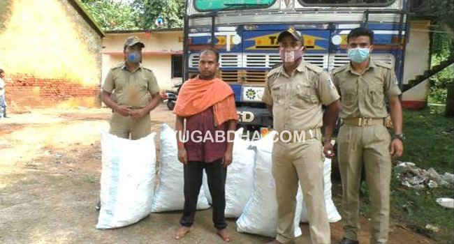 ଦଶ ଚକିଆ ଟ୍ରକରୁ ୧୫୦ କିଗ୍ରା ଗଞ୍ଜେଇ ଜବତ