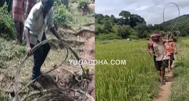 ନଦୀରେ ପୋଲ ବ୍ୟବସ୍ଥା ନ କରି ବିକଳ୍ପ ହଟାଇ ଦେଲା ପ୍ରଶାସନ : ତାତିଲେ ଲୋକେ