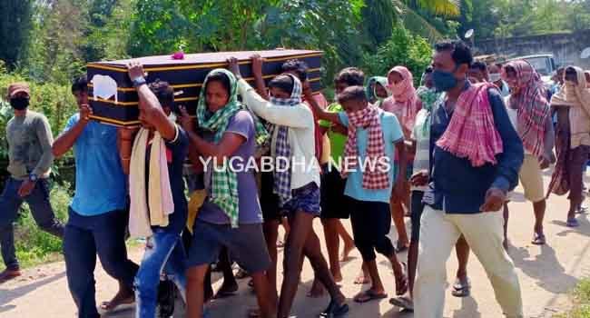 ରାୟପୁର ବସ୍ ଦୁର୍ଘଟଣା;ସୁନ୍ଦରପୁର ରେ ପହଞ୍ଚିଲା ଶବ