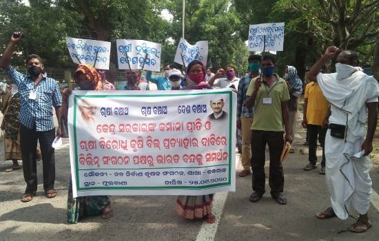 କନ୍ଧମାଳ ନିର୍ମାଣ ସଂଗଠନ ପକ୍ଷରୁ ବିକ୍ଷୋଭ