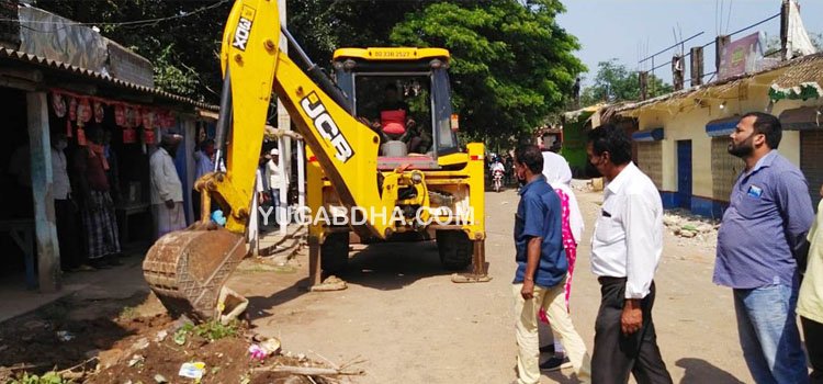 ବନ୍ତ-ମହାନ୍ତିପଡା ରାସ୍ତା ପ୍ରଶସ୍ତିକରଣ ନେଇ ଜବରଦଖଲ ଉଚ୍ଛେଦ