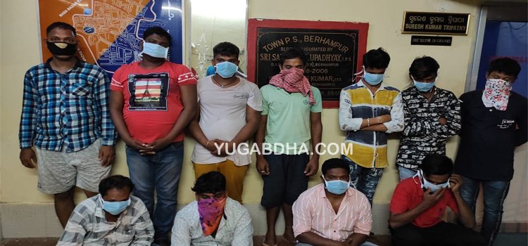 ଜୁଆ ଆଡ୍ଡା ଉପରେ ଚଢ଼ାଉ, ୧୧ ଗିରଫ