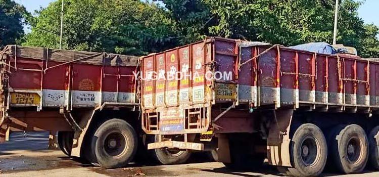 ବେଆଇନ ବାଲି ଚୋରା ଚାଲାଣ : ୩ ଟ୍ରକ୍ ଜବତ ସହ ଚାଳକ ଗିରଫ