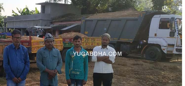 ୫ଗୋଟି ବାଲି ଗାଡି ଜବତ