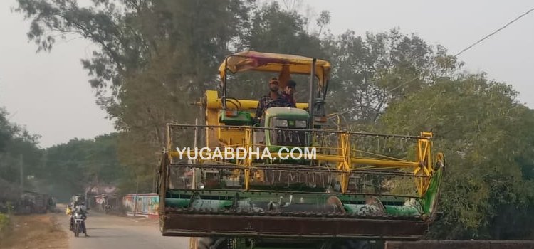 ବେଆଇନ ଭାବେ ଚାଲିଛି ସହସହ ଧାନକଟା ମେସିନ