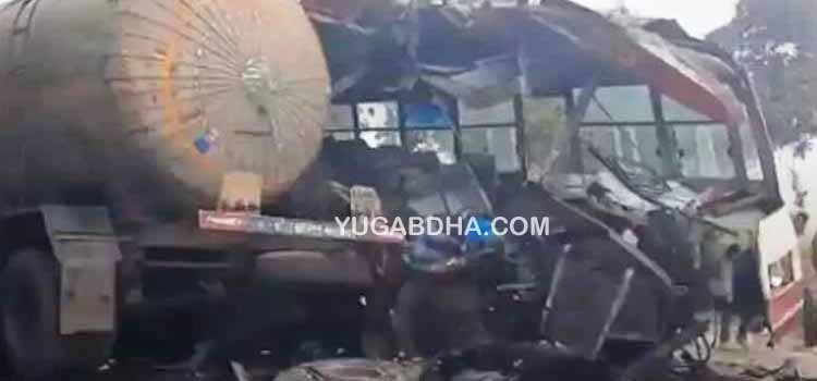 ଉତ୍ତର ପ୍ରଦେଶର ସମ୍ଭଲରେ ବସ୍‌-ଟ୍ୟାଙ୍କର୍‌ ଟ୍ରକ୍‌ ଧକ୍କା: ୭ ମୃତ ଓ ୨୫ ଆହତ