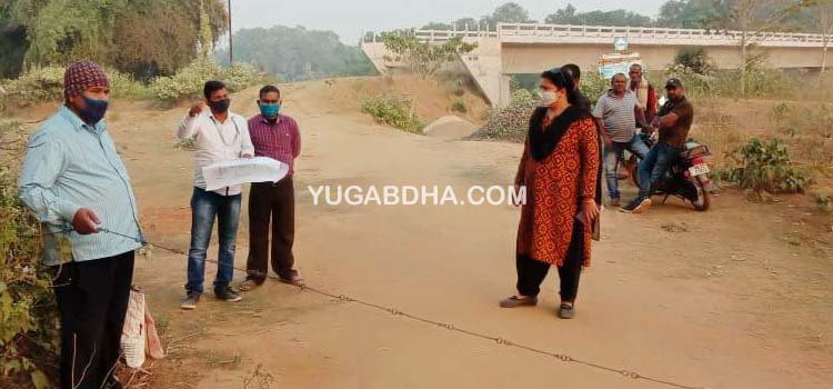 ସାଳନ୍ଦୀ ବିଜୁ ସେତୁ ଠାରୁ ଟିକିରା ଆପ୍ରୋଜ୍ ରୋଡରେ ଜମି ଚିହ୍ନଟ