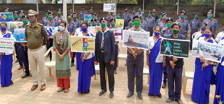 ଭାରତ ସ୍କାଉଟ୍ ଗାଇଡ଼୍ ଦ୍ୱାରା ସଡ଼କ ସୁରକ୍ଷା ପାଳନ