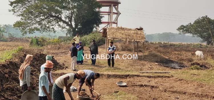 ଭରତପୁର ଗ୍ରାମପଂଚାୟତର ମନରେଗା ପ୍ରକଳ୍ପ କାର୍ଯ୍ୟ ପରିଦର୍ଶନ କଲେ ବିଡିଓ