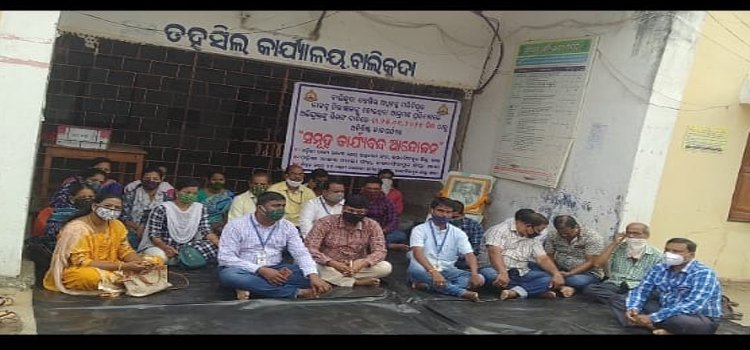 ତହସିଲ୍ କର୍ମଚାରୀଙ୍କ ଉପରେ ଆକ୍ରମଣ ଘଟଣାରେ ସଂପୃକ୍ତ ଥିବା ଅପରାଧୀକୁ ଗିରଫ ଦାବିରେ କାର୍ଯବନ୍ଦ ଆନ୍ଦୋଳନ