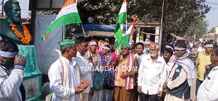 ଦିଲ୍ଲୀ ଫେରନ୍ତା କୃଷକ ଭାଇମାନଙ୍କୁ ନାଉଗାଁରେ ସ୍ୱାର୍ଗତ ସମ୍ବର୍ଦ୍ଧନା