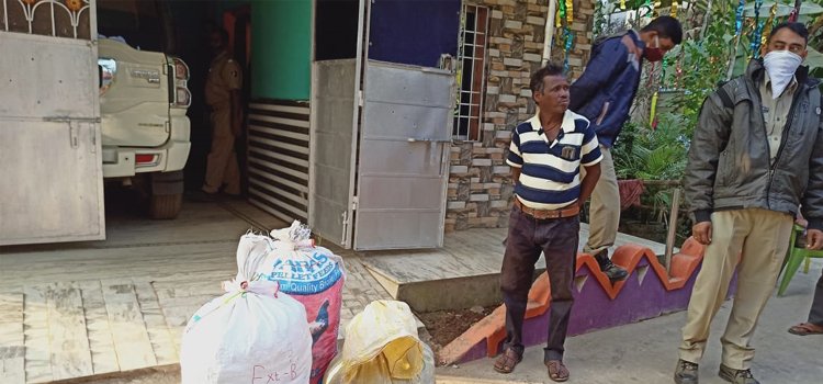 ପୁଲିସ ର ଚଢାଉ ୫୪କିଲୋ ୬୦୦ ଗ୍ରାମ ଗଞ୍ଜେଇ ଜବତ