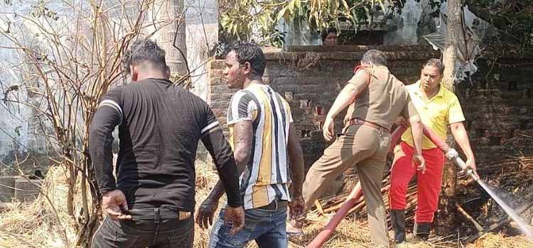 ଅଗ୍ନିକାଣ୍ଡରେ ଜଳିଗଲା ଧାନ ଗଦା