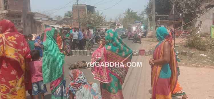 ପାଣି ପାଇଁ ରାସ୍ତା ଅବରୋଧ କଲେ ସାହିବାସିନ୍ଦା