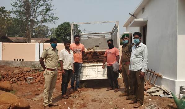 ପଟା ବୋଝଇ ଗାଡି ସହ ଦୁଇ ଜଣ ଗିରଫ