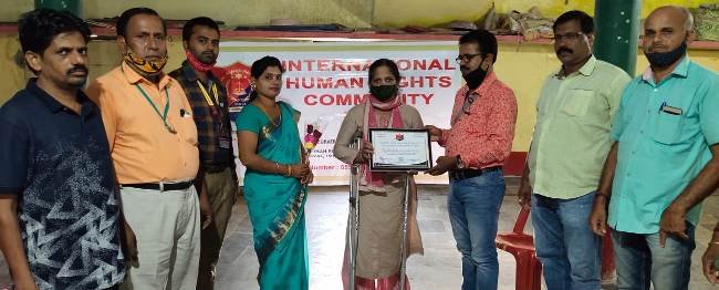 ଅଙ୍ଗନବାଡି କର୍ମୀ କରୋନା ଯୋଦ୍ଧା ସମ୍ମାନିତ