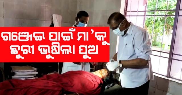 ଗଞ୍ଜେଇ ଖାଇବାକୁ ଟଙ୍କା ନଦେବାରୁ ମାକୁ ଛୁରୀରେ ଆକ୍ରମଣ କଲା ପୁଅ
