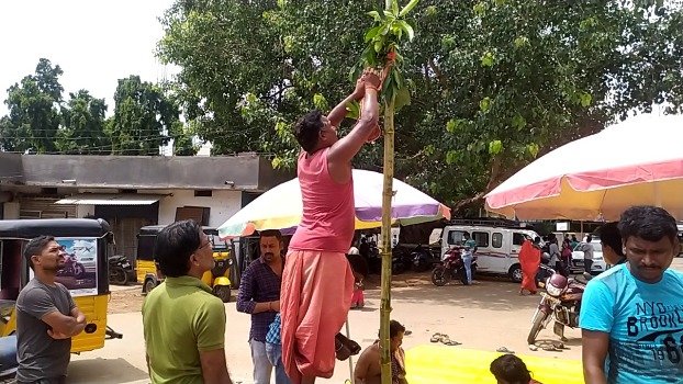 ଦୁର୍ଗା ପୂଜା ପାଇଁ ଶୁଭଖୁଣ୍ଟି ସ୍ଥାପନ