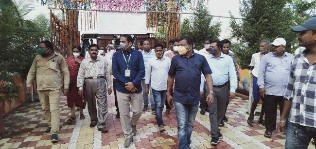 କେନ୍ଦୁଝରର ଉଚ୍ଚ ପଦସ୍ଥ ଅଧିକାରୀଙ୍କ ସାନଖେମୁଣ୍ଡି ଗସ୍ତ