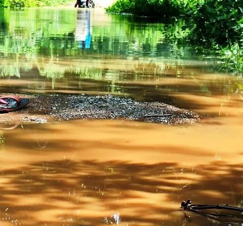 ନାହୋ-ନାରାୟଣପୁର ରାସ୍ତାରେ ପାଣି