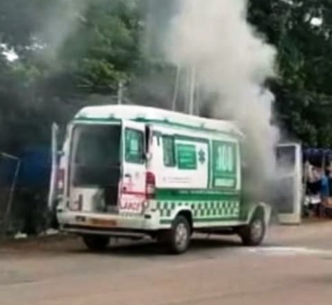 ସଟସର୍କିଟ ଯୋଗୁ ୧୦୮ ଆମ୍ବୁଲାନ୍ସରେ ଅଗ୍ନିକାଣ୍ଡ