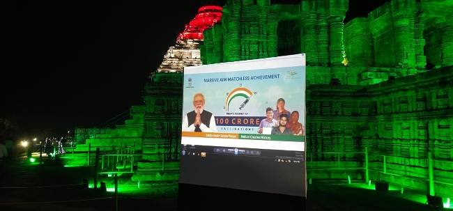 ୧୦୦କୋଟି ଟୀକାକରଣ ସଂପ୍ନନ, କରୋନା ଯୋଦ୍ଧାଙ୍କୁ ସ୍ବାଗତ ଜଣାଇଲା ଏଏସଆଇ