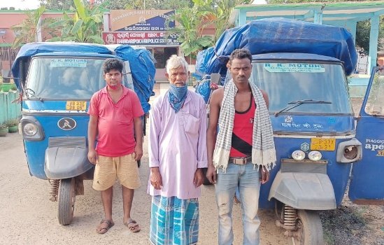 ଗୋରୁ ବୋଝେଇ ଅଟୋ ଜବତ