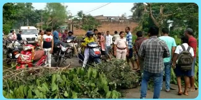 ୪୦୭ ମିନି ଟ୍ରକ ଧକ୍କାରେ ବାଇକ ଆରୋହି ମୃତ୍ୟୁ