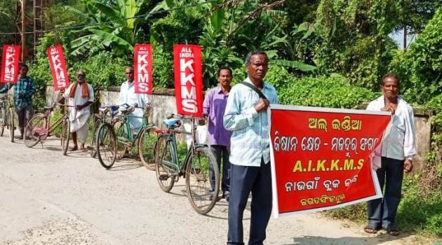 ଚାଷୀଙ୍କୁ କ୍ଷତିପୂରଣ ଦାବିରେ ଏଆଇକେକେଏମଏସ ର ଦାବିପତ୍ର