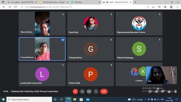 ଜାତୀୟ ବାଳିକା ଶିଶୁ ଦିବସ ପାଳିତ