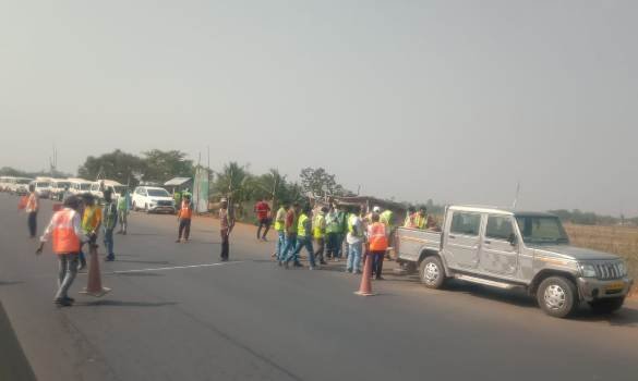 ରାଜପଥ ପ୍ରଶସ୍ତିକରଣ କାର୍ଯ୍ୟ ତଦାରଖ କଲେ ଉଚ୍ଚ ପଦସ୍ଥ ଅଧିକାରୀ