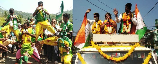 ତିନୋଟି ଦଳର ପ୍ରଚାରରେ ଦୁଲୁକିଲା ସାପ୍ତାହିକ ହାଟ : ରାସ୍ତାକୁ ଓହ୍ଲାଇଲେ ହେବିୱେଟ....