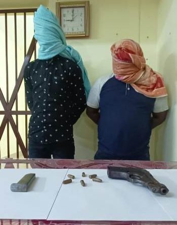 ଗୁଳି ଭର୍ତ୍ତି ବନ୍ଧୁକ ଜବତ ସହ ଦୁଇ ଯୁବକ ଗିରଫ