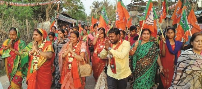 ବିଜେପି ପକ୍ଷରୁ ୧ ନଂ ୱାର୍ଡ଼ରେ ନିର୍ବାଚନୀ ପ୍ରଚାର