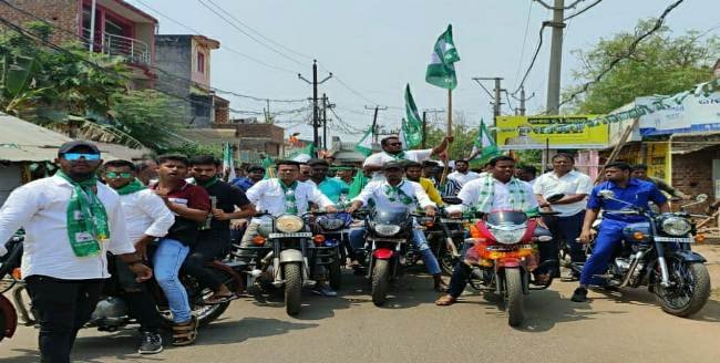 ପୋଲସରାରେ ବିଜୁ ଜନତା ଦଳର ବାଇକ ରାଲି