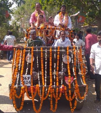 ନାଟେଙ୍ଗାରେ ବିଜେଡି ର ବିଜୟ ଶୋଭାଯାତ୍ରା