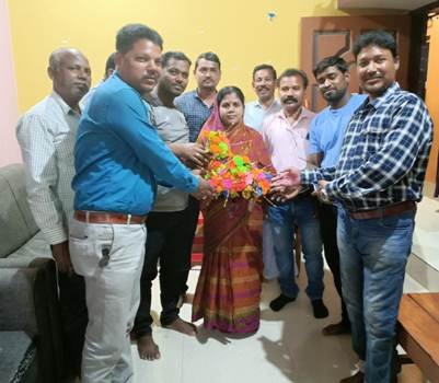 ବ୍ଲକ ଅଧ୍ୟକ୍ଷାଙ୍କୁ ରମ୍ପାସ ପଞ୍ଚାୟତ ପକ୍ଷରୁ ସ୍ୱାଗତ ସମ୍ବର୍ଦ୍ଧନା