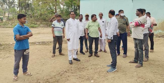 ମହାନ୍ତିପଡା ପଞ୍ଚାୟତରେ ଭିତ୍ତି ଭୂମିର ବିକାଶ ପାଇଁ ପିଡିଙ୍କ ପରିଦର୍ଶନ