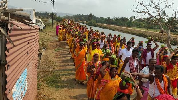 ଠାକୁରାଣୀ ମନ୍ଦିର ପ୍ରାସାଦ ଓ ହନୁମାନ ବିଗ୍ରହ ପ୍ରତିଷ୍ଠା ପାଇଁ କଳସ ଶୋଭା ଯାତ୍ରା